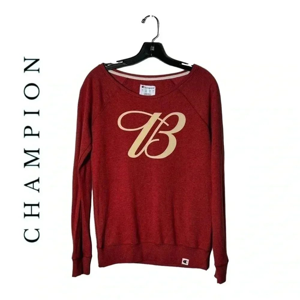 1896. CHAMPION “BUDWIEISER” PULLOVER SWEATSHIRT SIZE SMALL RED/GOLD COLOR PRINT